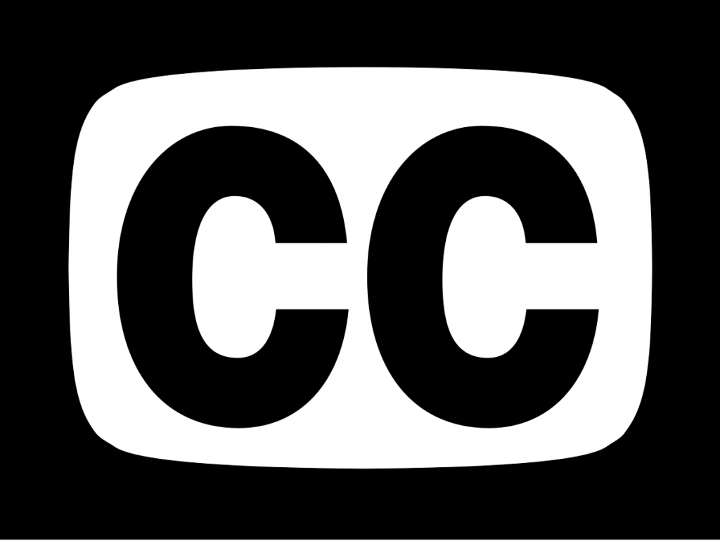 Closed captioning logo: A TV screen with two large C letters inside.